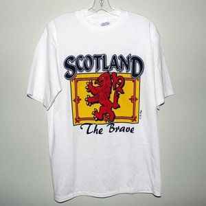 3/$77❤️mint unworn vintage SCOTLAND THE BRAVE single stitch t-shirt Le Pays